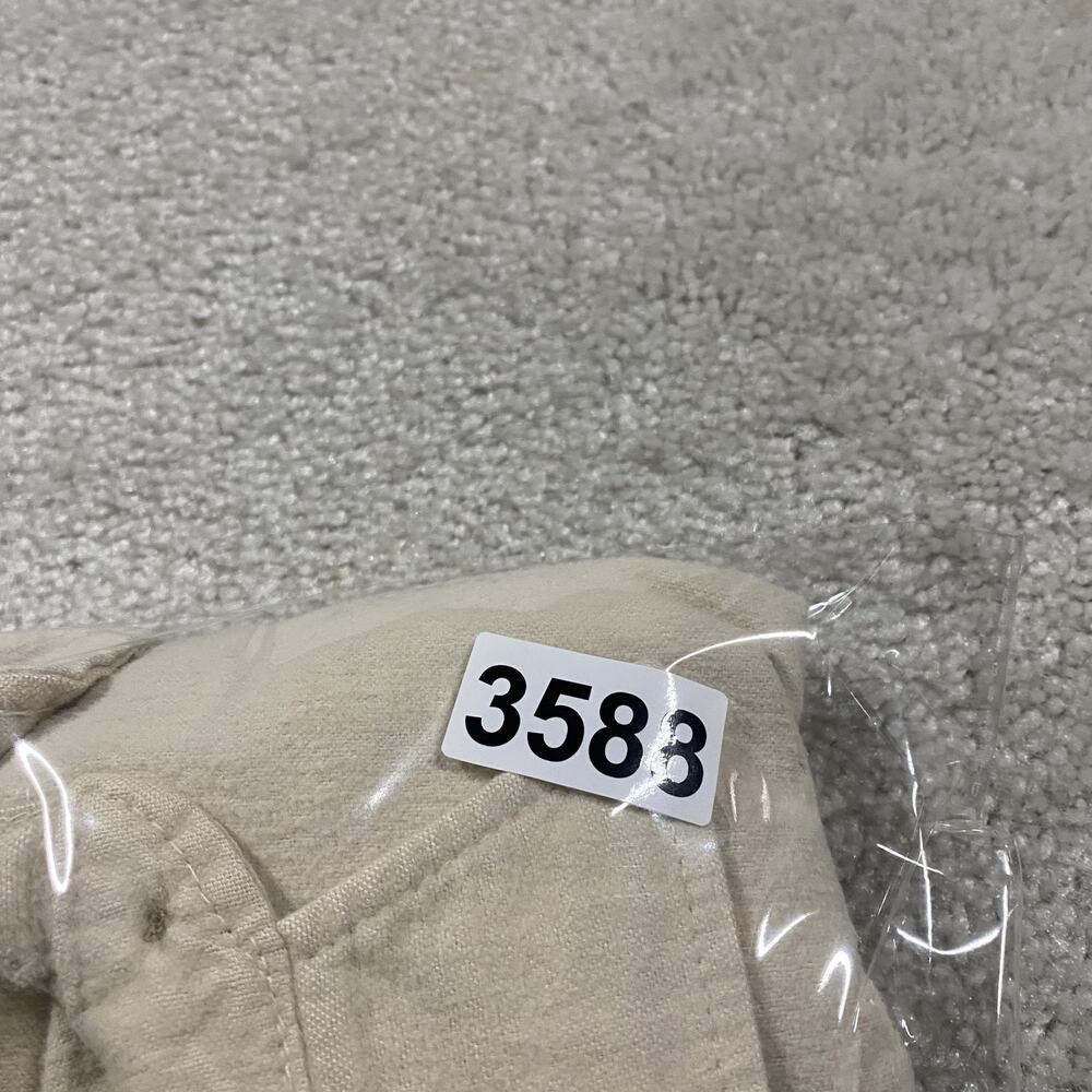 VTG Woolrich Shirt Mens L Beige Cotton Chamois Workwear USA Heavyweight Retro - Picture 7 of 7